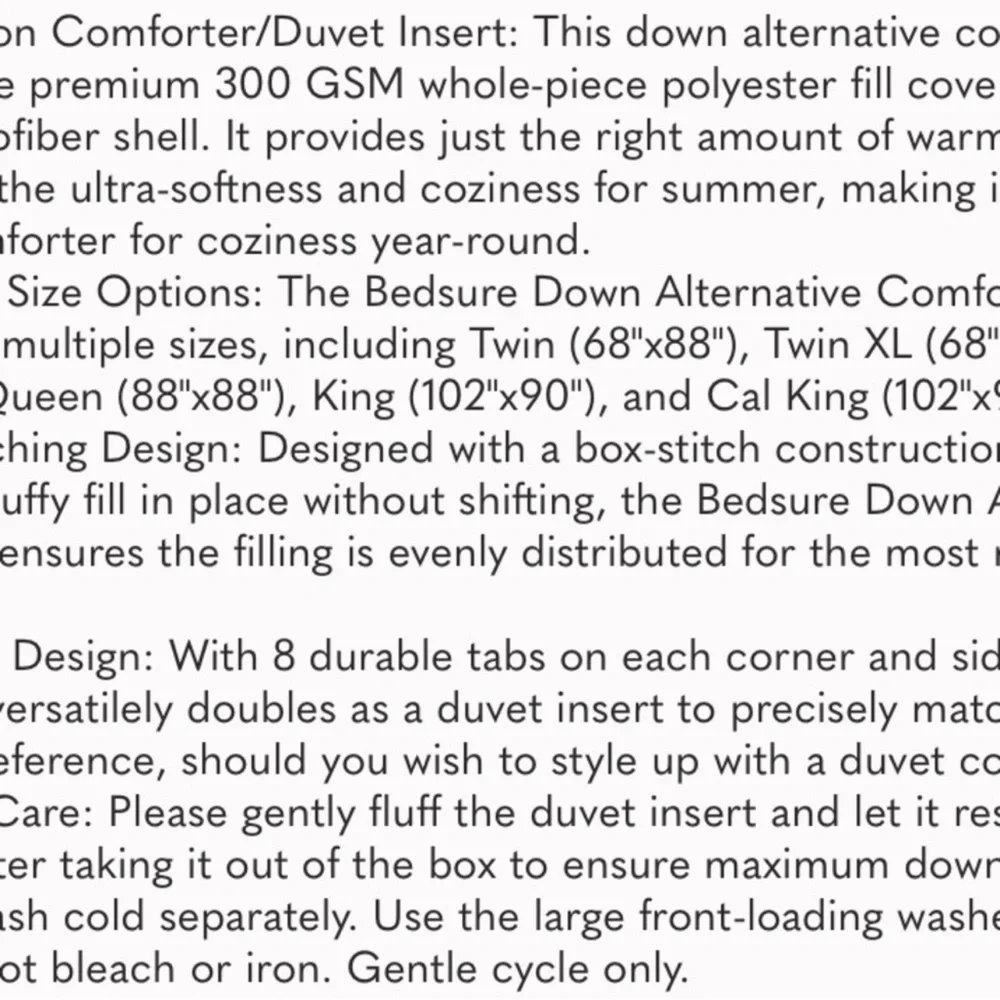 Queen Comforter Duvet Insert - Quilted White Comforters Queen Size, All Season